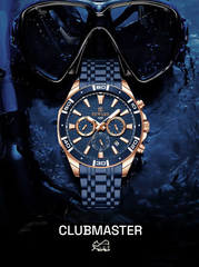 Relógio Vintage ClubMaster 44mm | Pulseira Ajustável + Caixa Exclusiva